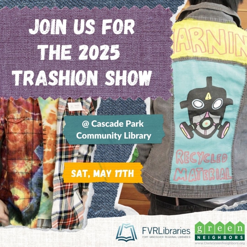 Graphic promoting trashion show