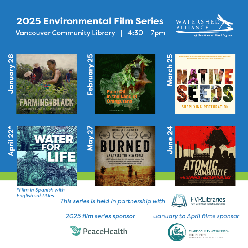 graphic with all six 2025 watershed film series movie posters