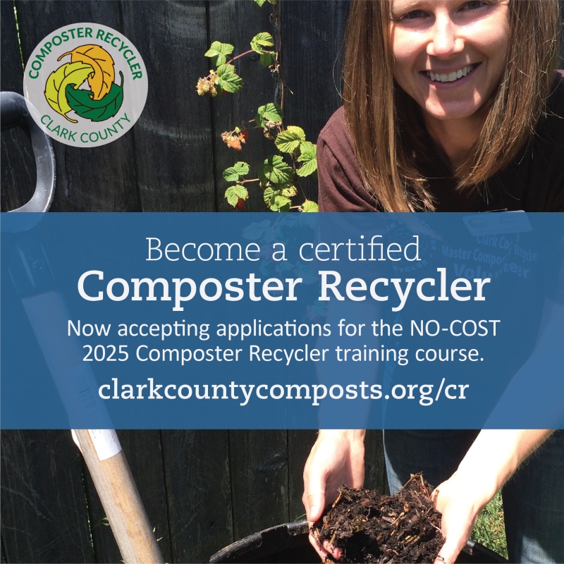 graphic promoting the 2025 composter recycler training course