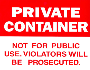 private container decal